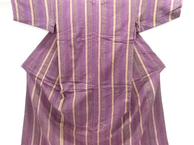 JAPANESE KIMONO / ANTIQUE KIMONO / COTTON / GRID